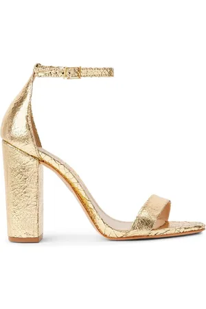 Schutz 110mm metallic-finish leather sandals
