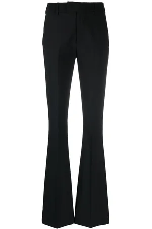 Dondup Logo-plaque pressed-crease tailored trousers