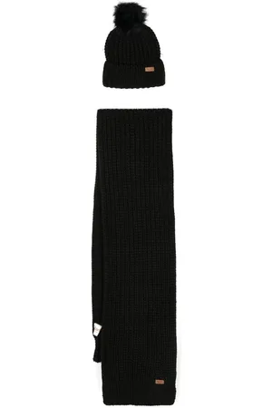 Barbour Ribbed-knit scarf & beanie set