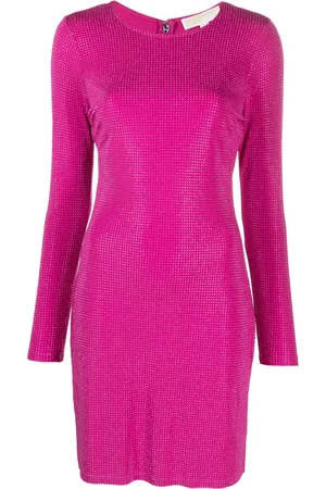 Michael Kors Crystal-embellished round-neck dress