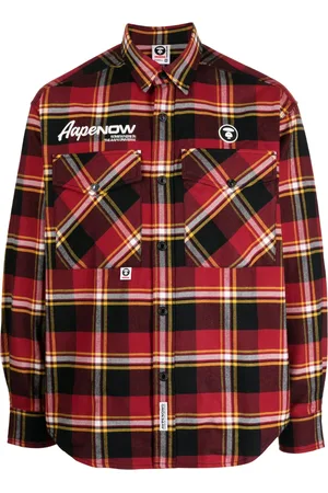A Bathing Ape Logo-patch cotton shirt