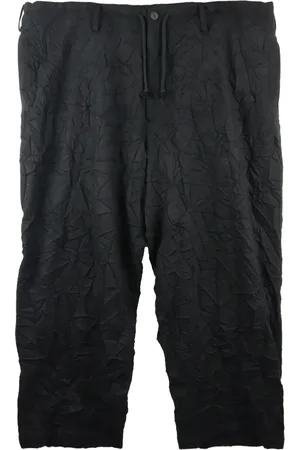 YOHJI YAMAMOTO Crinkled wool-blend shorts
