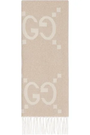 Gucci GG-jacquard cashmere scarf