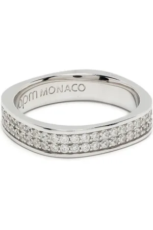 APM Monaco Chunky pav?? embellished ring