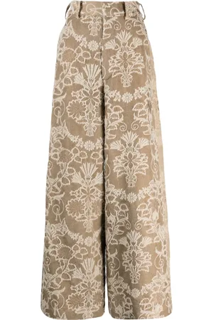 UMA WANG Full-jacquard wide-leg trousers