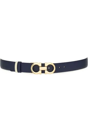Salvatore Ferragamo Gancini-plaque reversible leather belt