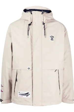 A Bathing Ape Logo-patch layered hooded jacket