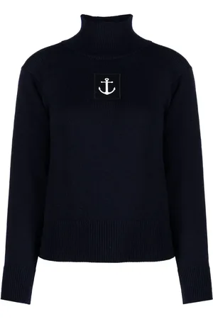 Jil Sander Logo-patch high-neck jumper