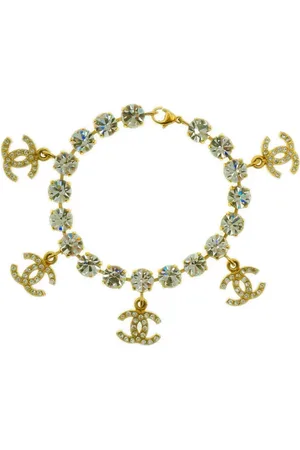 CHANEL 1996 CC rhinestone-embellished bracelet