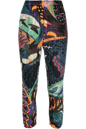 PLEATS PLEASE ISSEY MIYAKE Snowrunner graphic-print pleated trousers