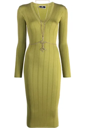 Elisabetta Franchi Chain-embellished midi dress