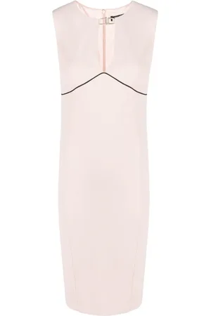 Liu Jo Keyhole-neck sleeveless midi dress