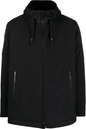 HERNO Logo-plaque hooded jacket