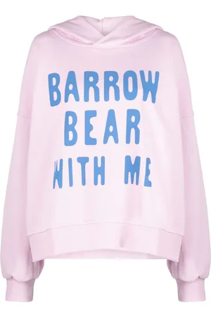 BARROW Bear-print jersey hoodie