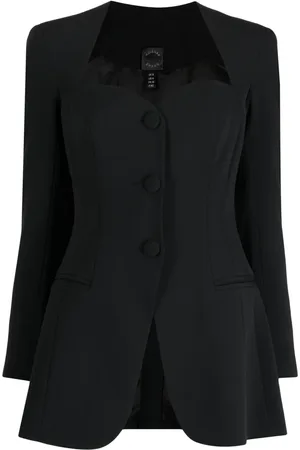 HUISHAN ZHANG Kim sweetheart-neck blazer