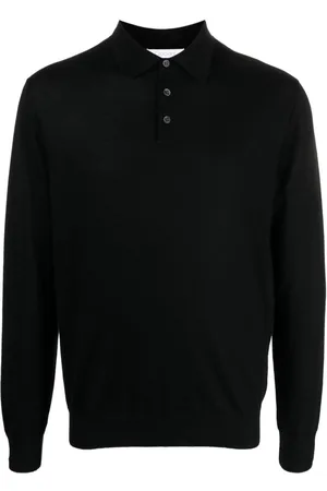 Cruciani Fine-knit long-sleeved polo shirt