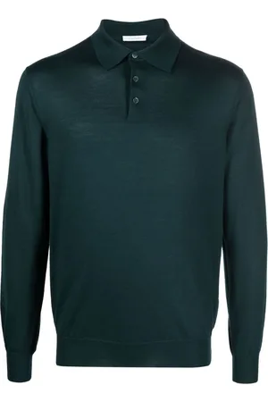 Cruciani Fine-knit long-sleeved polo shirt