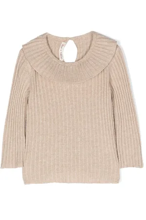 Zhoe & Tobiah Rounded-collar ribbed-knit jumper