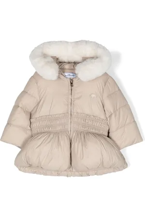 Tartine Et Chocolat Smocked hooded down jacket