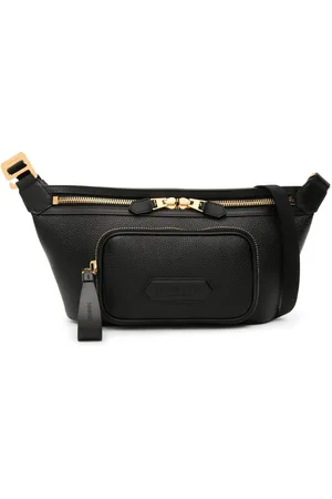 TOM FORD, Logo-Embossed Leather-Trimmed Recycled-Shell Belt Bag, Men, Black