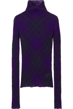 Burberry Plaid-check rib-knit jumper