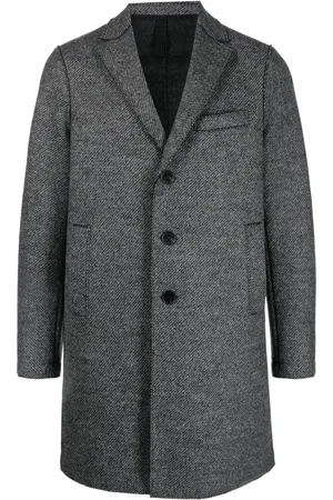 Harris Wharf London Herringbone single-breasted coat