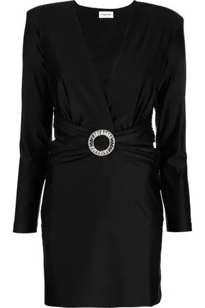 P.A.R.O.S.H. Buckle-detail high-shine finish minidress