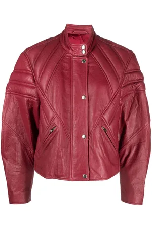 Isabel Marant Padded-panels leather jacket