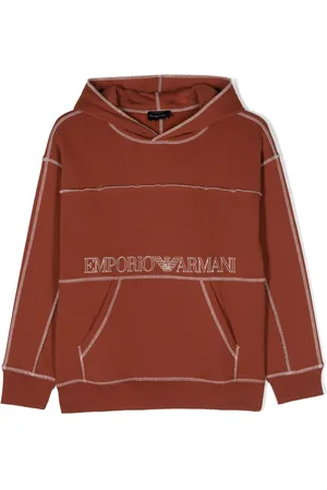 Emporio Armani Logo-print cotton hoodie