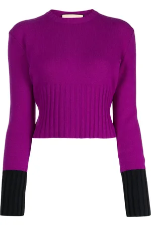 Plan C Two-toned cropped jumper