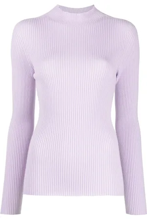 Twin-Set Logo-plaque ribbed-knit jumper