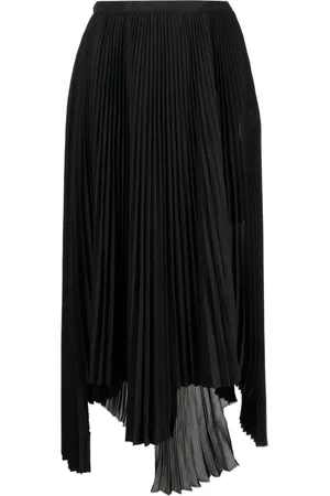 Plan C Pleated handkerchief-hem skirt