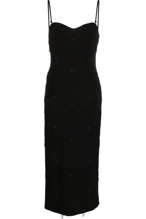 P.A.R.O.S.H. Embroidered crepe midi dress