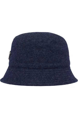 Prada Logo plaque wool bucket hat