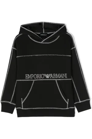 Emporio Armani Logo-print cotton hoodie