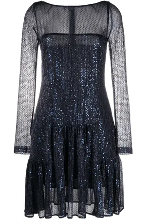 TALBOT RUNHOF Sequin-embellished midi dress