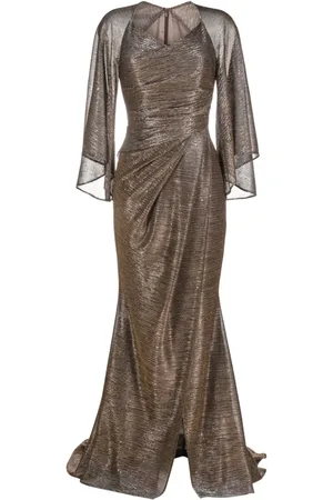 TALBOT RUNHOF Sweetheart-neck draped gown