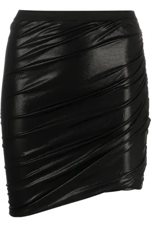 Rick Owens Jade high-shine draped miniskirt