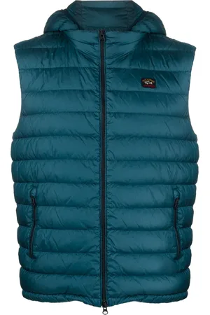 Paul & Shark Save The Sea detachable-hood padded gilet