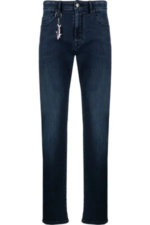 Paul & Shark Logo-embroidered mid-rise slim-fit jeans