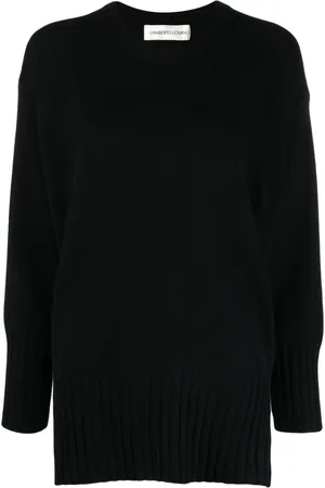LAMBERTO LOSANI Crew-neck virgin wool-blend jumper