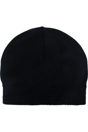 Emporio Armani Logo-embossed ribbed beanie