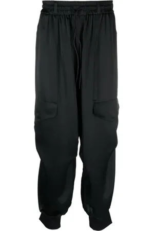 Y-3 High-shine tapered cargo trousers