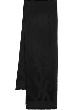 Saint Laurent Jacquard-logo wool scarf
