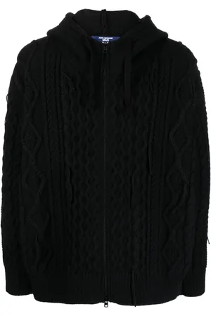 JUNYA WATANABE Cable-knit drawstring hoodie