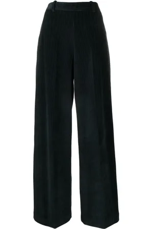 Circolo Pressed-crease corduroy wide-leg trousers