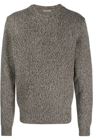 corneliani M??lange-knit crew-neck jumper