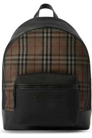 Burberry Check-print embossed-logo backpack