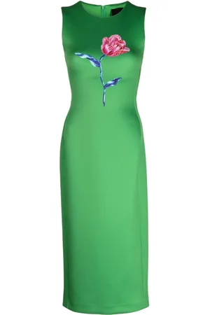 Cynthia Rowley Floral-print sleeveless midi dress