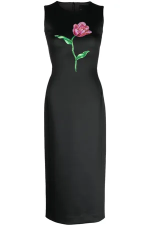 Cynthia Rowley Floral-print sleeveless midi dress